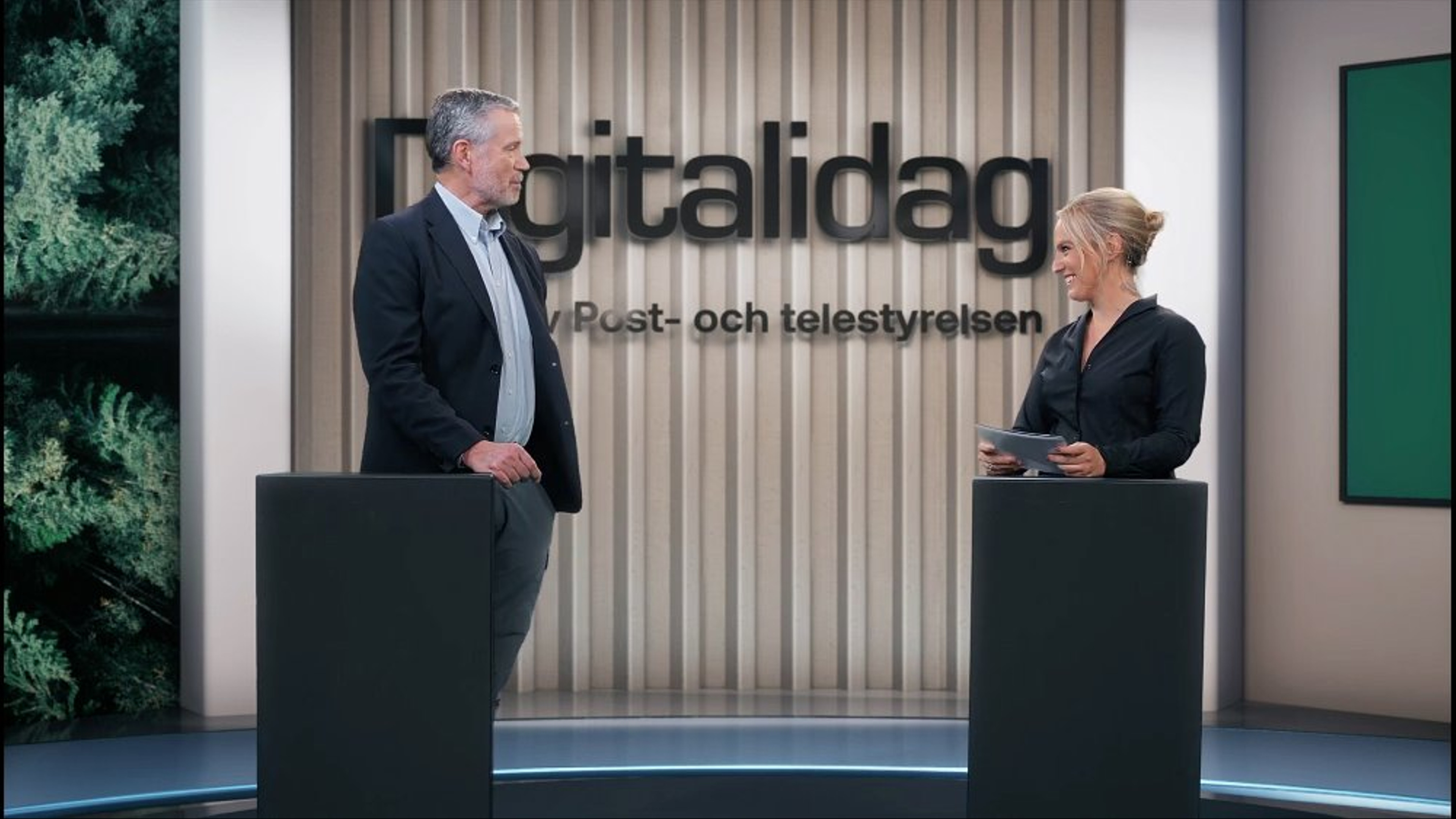 Lina intervjuar Dan Sjöblom på Digitalidags kickoff 2024